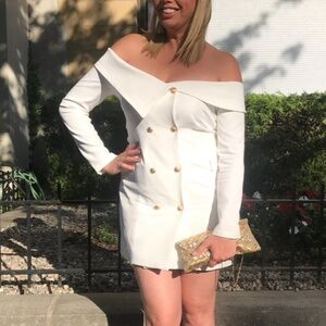 Shoulderless Blazer dress